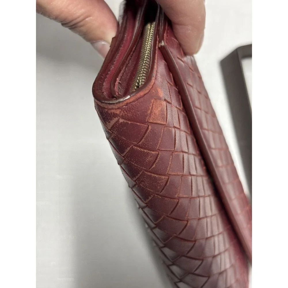 Bottega Veneta Intrecciato Leather Andiamo‎ Clutch Continental Flap Long Wallet